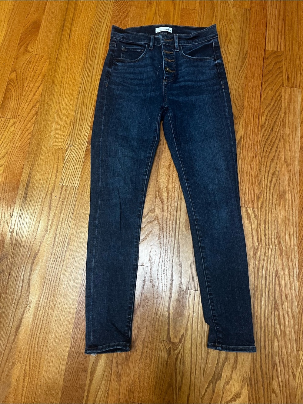 LOFT Dark Indigo High-Rise Skinny Jeans - Women